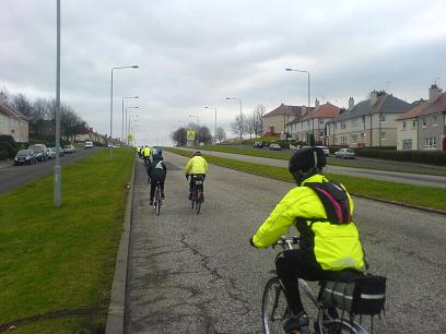 A Go Bike ride tackling one of Glasgow's quadruple carriageway roads - click for larger image